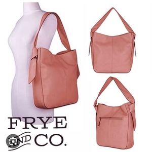 EUC Frye & Company pink leather hobo bag